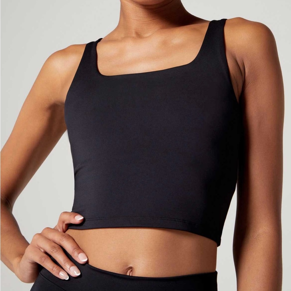 Wear It To Heart - THALIA CROPPED TANK JET BLACK